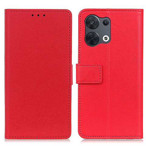 Handytasche Stand Schutzhülle Flip Leder Hülle M08L für Oppo Reno8 5G Rot