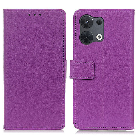 Handytasche Stand Schutzhülle Flip Leder Hülle M08L für Oppo Reno8 Pro 5G Violett