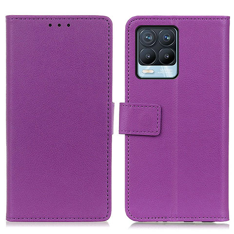 Handytasche Stand Schutzhülle Flip Leder Hülle M08L für Realme 8 4G Violett