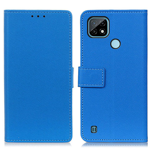 Handytasche Stand Schutzhülle Flip Leder Hülle M08L für Realme C21 Blau