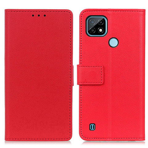 Handytasche Stand Schutzhülle Flip Leder Hülle M08L für Realme C21 Rot