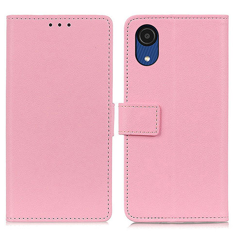 Handytasche Stand Schutzhülle Flip Leder Hülle M08L für Samsung Galaxy A03 Core Rosa