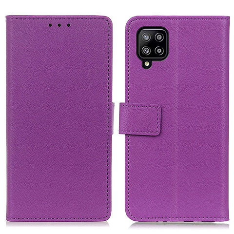 Handytasche Stand Schutzhülle Flip Leder Hülle M08L für Samsung Galaxy A22 4G Violett