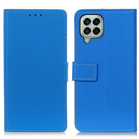 Handytasche Stand Schutzhülle Flip Leder Hülle M08L für Samsung Galaxy M33 5G Blau