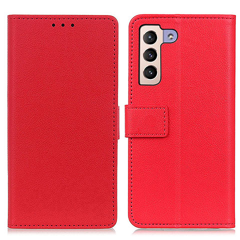 Handytasche Stand Schutzhülle Flip Leder Hülle M08L für Samsung Galaxy S21 5G Rot