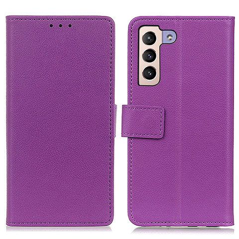 Handytasche Stand Schutzhülle Flip Leder Hülle M08L für Samsung Galaxy S21 5G Violett