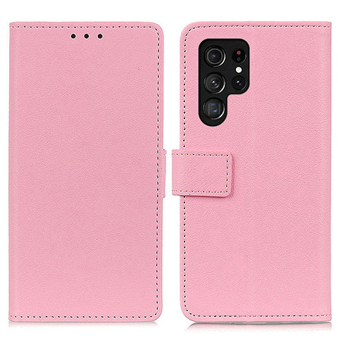 Handytasche Stand Schutzhülle Flip Leder Hülle M08L für Samsung Galaxy S23 Ultra 5G Rosa