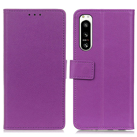 Handytasche Stand Schutzhülle Flip Leder Hülle M08L für Sony Xperia 5 IV Violett