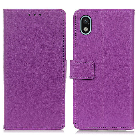 Handytasche Stand Schutzhülle Flip Leder Hülle M08L für Sony Xperia Ace III SOG08 Violett