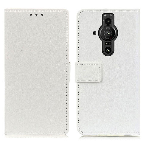 Handytasche Stand Schutzhülle Flip Leder Hülle M08L für Sony Xperia PRO-I Weiß