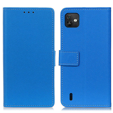 Handytasche Stand Schutzhülle Flip Leder Hülle M08L für Wiko Y82 Blau