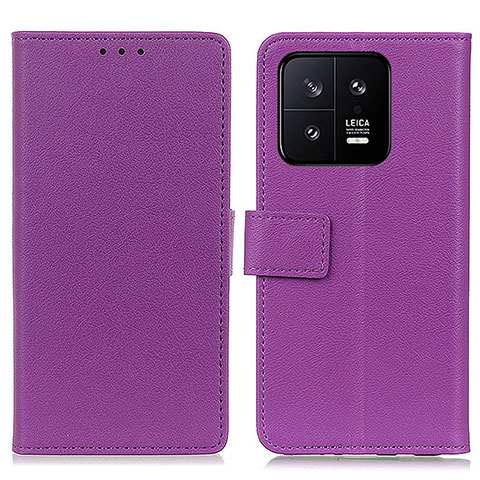 Handytasche Stand Schutzhülle Flip Leder Hülle M08L für Xiaomi Mi 13 5G Violett