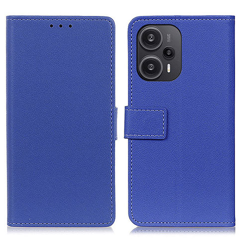 Handytasche Stand Schutzhülle Flip Leder Hülle M08L für Xiaomi Poco F5 5G Blau