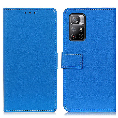 Handytasche Stand Schutzhülle Flip Leder Hülle M08L für Xiaomi Poco M4 Pro 5G Blau