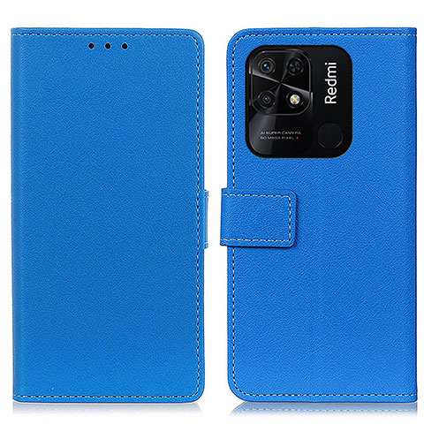 Handytasche Stand Schutzhülle Flip Leder Hülle M08L für Xiaomi Redmi 10 India Blau