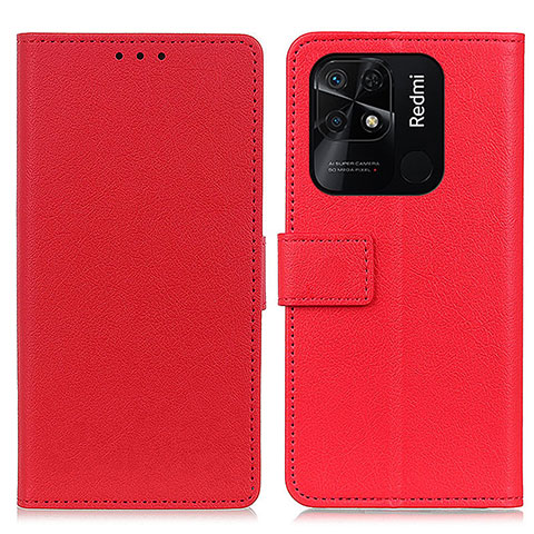 Handytasche Stand Schutzhülle Flip Leder Hülle M08L für Xiaomi Redmi 10 India Rot