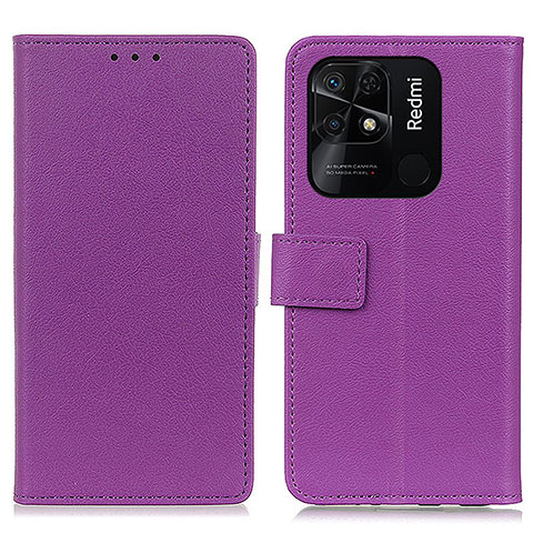 Handytasche Stand Schutzhülle Flip Leder Hülle M08L für Xiaomi Redmi 10 India Violett