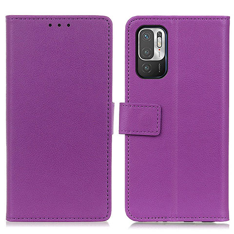 Handytasche Stand Schutzhülle Flip Leder Hülle M08L für Xiaomi Redmi Note 10 5G Violett