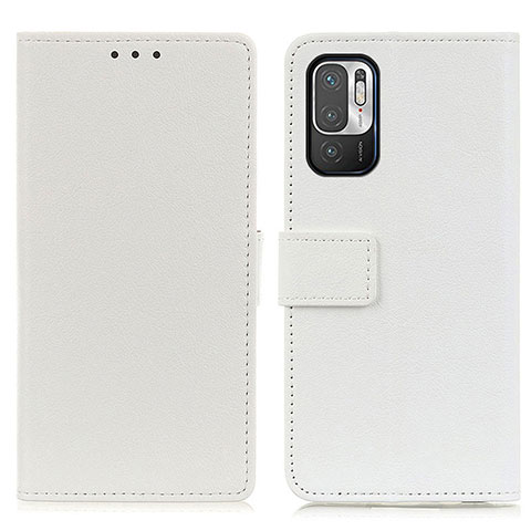 Handytasche Stand Schutzhülle Flip Leder Hülle M08L für Xiaomi Redmi Note 10T 5G Weiß