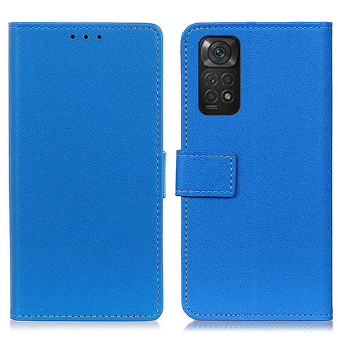 Handytasche Stand Schutzhülle Flip Leder Hülle M08L für Xiaomi Redmi Note 11 4G (2022) Blau