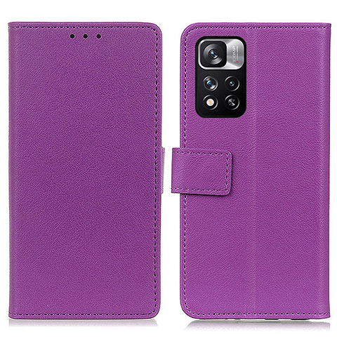 Handytasche Stand Schutzhülle Flip Leder Hülle M08L für Xiaomi Redmi Note 11 Pro+ Plus 5G Violett