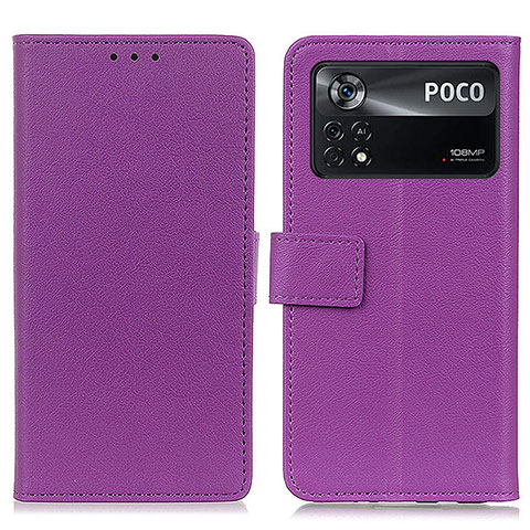 Handytasche Stand Schutzhülle Flip Leder Hülle M08L für Xiaomi Redmi Note 11E Pro 5G Violett