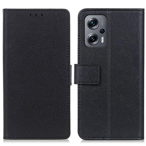 Handytasche Stand Schutzhülle Flip Leder Hülle M08L für Xiaomi Redmi Note 11T Pro 5G Schwarz