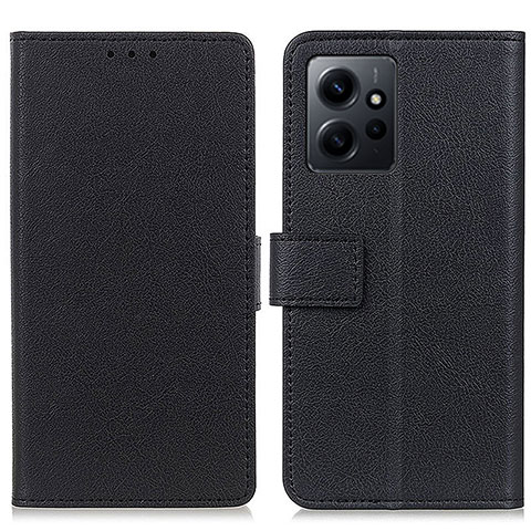 Handytasche Stand Schutzhülle Flip Leder Hülle M08L für Xiaomi Redmi Note 12 4G Schwarz