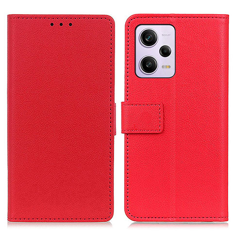 Handytasche Stand Schutzhülle Flip Leder Hülle M08L für Xiaomi Redmi Note 12 Pro 5G Rot