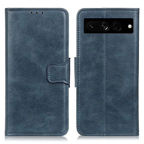 Handytasche Stand Schutzhülle Flip Leder Hülle M09L für Google Pixel 7 Pro 5G Blau