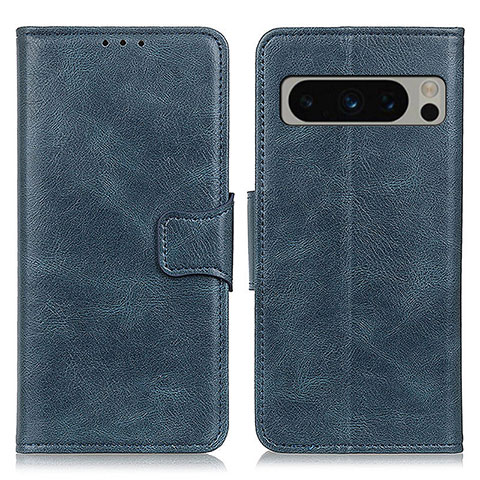 Handytasche Stand Schutzhülle Flip Leder Hülle M09L für Google Pixel 8 Pro 5G Blau