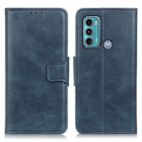 Handytasche Stand Schutzhülle Flip Leder Hülle M09L für Motorola Moto G60 Blau