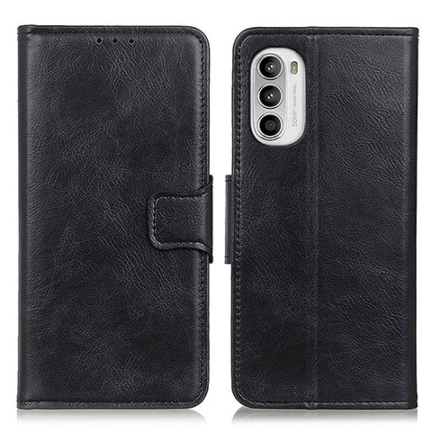 Handytasche Stand Schutzhülle Flip Leder Hülle M09L für Motorola Moto G71s 5G Schwarz