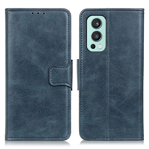 Handytasche Stand Schutzhülle Flip Leder Hülle M09L für OnePlus Nord 2 5G Blau