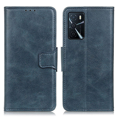 Handytasche Stand Schutzhülle Flip Leder Hülle M09L für Oppo A16 Blau