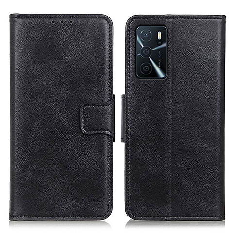 Handytasche Stand Schutzhülle Flip Leder Hülle M09L für Oppo A16s Schwarz