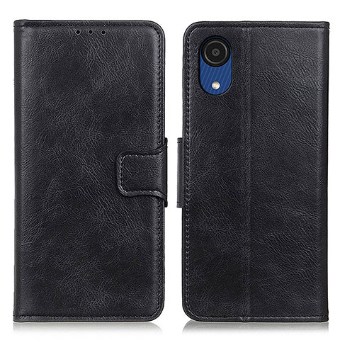 Handytasche Stand Schutzhülle Flip Leder Hülle M09L für Samsung Galaxy A03 Core Schwarz