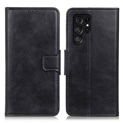 Handytasche Stand Schutzhülle Flip Leder Hülle M09L für Samsung Galaxy S23 Ultra 5G Schwarz