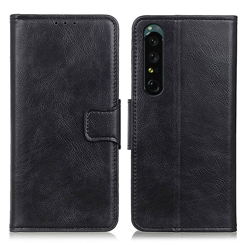 Handytasche Stand Schutzhülle Flip Leder Hülle M09L für Sony Xperia 1 IV Schwarz