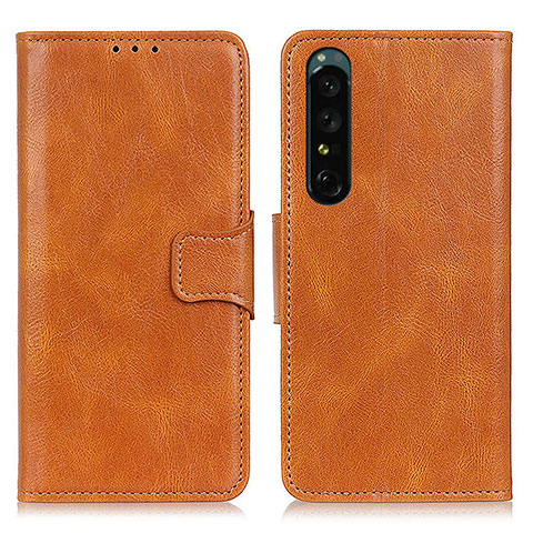 Handytasche Stand Schutzhülle Flip Leder Hülle M09L für Sony Xperia 1 IV SO-51C Braun