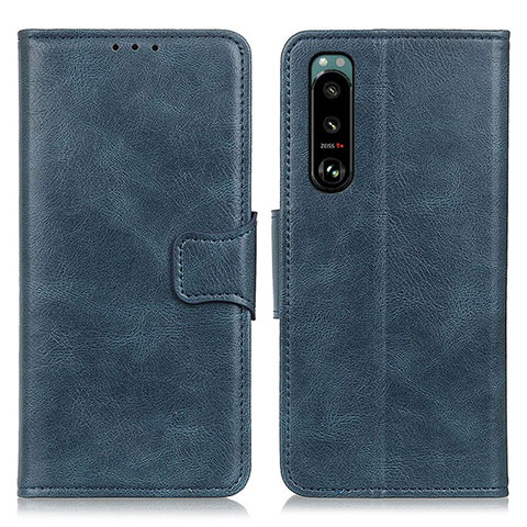 Handytasche Stand Schutzhülle Flip Leder Hülle M09L für Sony Xperia 5 III SO-53B Blau