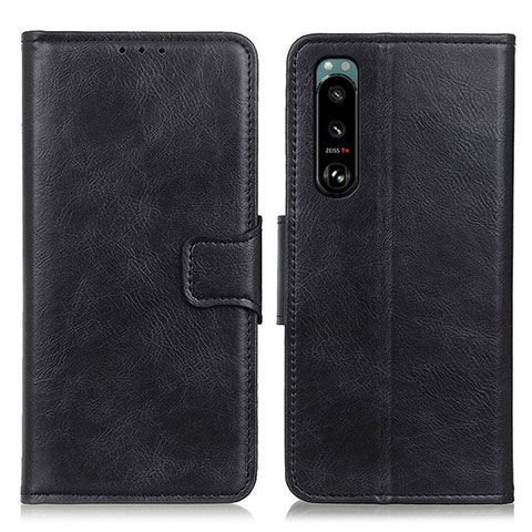 Handytasche Stand Schutzhülle Flip Leder Hülle M09L für Sony Xperia 5 III SO-53B Schwarz