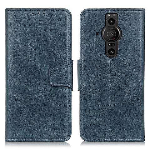 Handytasche Stand Schutzhülle Flip Leder Hülle M09L für Sony Xperia PRO-I Blau