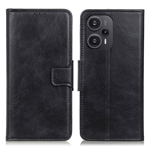 Handytasche Stand Schutzhülle Flip Leder Hülle M09L für Xiaomi Poco F5 5G Schwarz