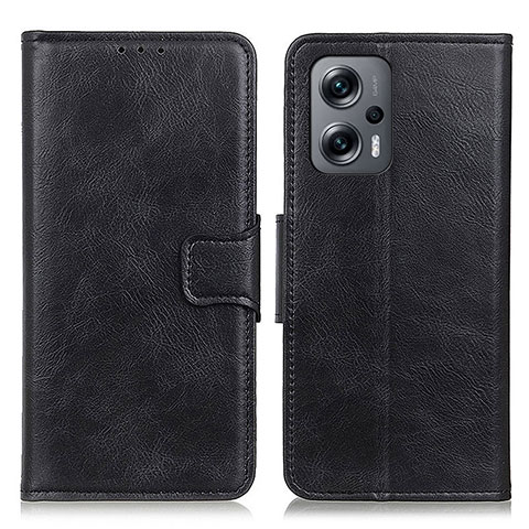 Handytasche Stand Schutzhülle Flip Leder Hülle M09L für Xiaomi Redmi K50i 5G Schwarz