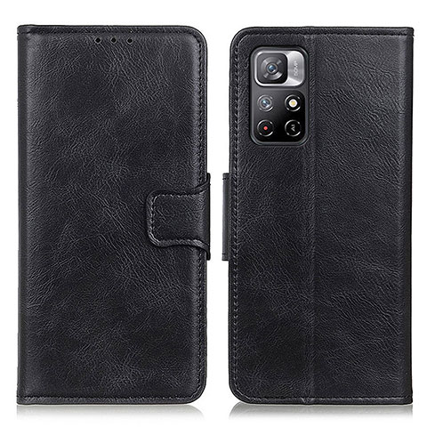 Handytasche Stand Schutzhülle Flip Leder Hülle M09L für Xiaomi Redmi Note 11 5G Schwarz