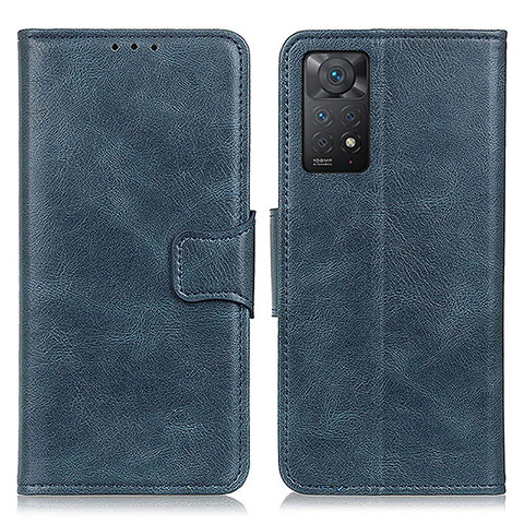 Handytasche Stand Schutzhülle Flip Leder Hülle M09L für Xiaomi Redmi Note 11 Pro 4G Blau