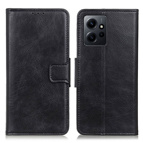 Handytasche Stand Schutzhülle Flip Leder Hülle M09L für Xiaomi Redmi Note 12 4G Schwarz