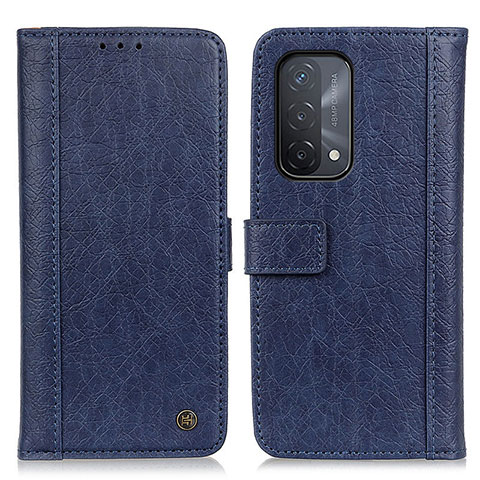 Handytasche Stand Schutzhülle Flip Leder Hülle M10L für Oppo A54 5G Blau