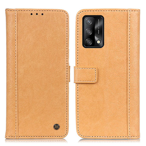 Handytasche Stand Schutzhülle Flip Leder Hülle M10L für Oppo A74 4G Kahki